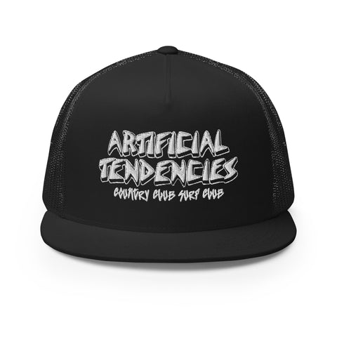 ANTI COUNTRY CLUB 5パネル キャップ ブラック ARTIFICIAL 5-PANEL TRUCKER | CountryClubSurfClub